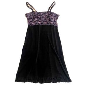 Petra Fashions size Medium Lace Bandeau Top Lettuce Hem Short Lingerie Dress